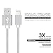 Certified, 2-Pack 5W 1A USB Power Wall Charger with 2-Pack 3FT/1M & 6FT/2M Nylon Braided 8 Pin Lightning to USB Cable Charger (Silver)