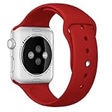 For Apple Watch Band,Voberry® Soft Silicone Sport Style Replacement Band for Apple Wrist Watch (42mm, Red )
