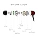Esmooth Wired Earphones，Wooden Noise Isolating In-ear Earbuds Ergonomic Headphones Headsets，Hifi HD Stereo Bass Bubinga Wood