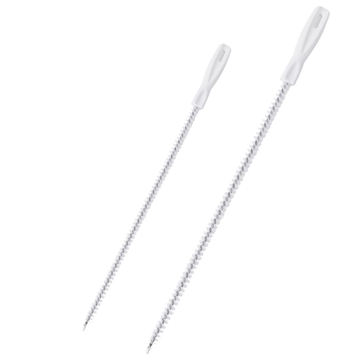 2Pcs Sink Drain Cleaning Brush, GLADFRESIT Flexible Waterpipe Overflow Cleaner Hair Catcher Sink Unblocker Household Sewer Dredging Tool for Bathroom Kitchen (45cm+60cm)