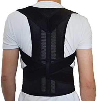 Adjustable Posture Corrector, Back Shoulder Lumbar Waist Supporting Brace Belt, Medical Device to Improve Bad Posture, Round Shoulder, Thoracic Kyphosis, Back Pain Relief for Men and Women (M)