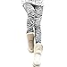 Locomo Women Black & White Zebra Print Animal Pattern Legging FFT061 S-M