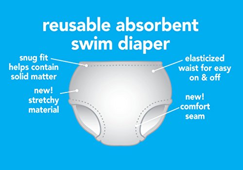 i play. Girls' Two-Piece Bow Tankini with Snap Reusable Swimsuit Diaper, Aqua Daisy, 6mo