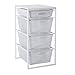 Tidy Living Multi Function 4 Drawer Organizer White Mesh Storage Solution