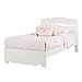 South Shore Lily Rose Bed & Headboard Set, Twin 3-inch, White Wash