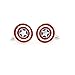 TAILUN Men's Wedding Cuff link Captain America Super Hero Cufflinks for Shirt