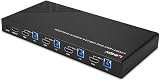 LINDY 4 Port HDMI 4K60 KVM Switch USB 3.0 Audio Hub - Control 4 PCs view 2