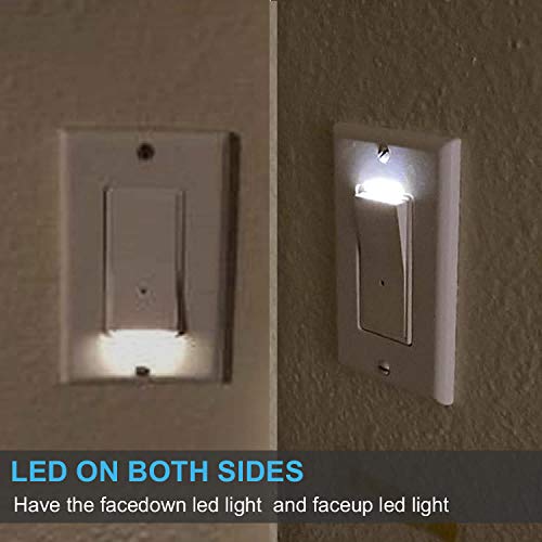 2 Pack Illuminated 3 Way Light Switch, Decora Paddle Rocker Light