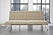 DHP Emily Futon With Chrome Legs, Tan Velvet