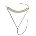 Hunputa Womens 2 Layers Tassel Choker Multilayer Full Diamond Crystal Rhinestone Necklace Elegant Chain Jewelry Party Punk (Gold)