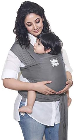 Mama Cuddle Super Soft Lightweight Baby Sling Stretchy Wrap Carrier - Grey