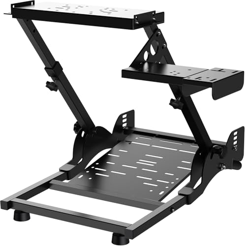 PXN - A10 Steering Wheel Stand - 11KG Foldable, Adjustable, Portable Racing Sim Metal Stand - Universal Fit for V900, V9, V9 Gen2, V10, V99, G29, G920, G923, T248, T300, TGT, Apex & More Racing Wheel