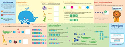 MBI Kids-The Numerical Tile Game For Kids in a Whale Pouch with Included Activity Booklet