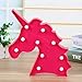 Jozocy Unicorn Night Light, Battery Operated LED Table Lamp Light for Kids'Room Decoration (RedUnicornHead)