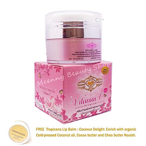 BRAND B WHITE VITAMIN C GEL WITHENING BRIGHT ANTI DARK SPOT FRECKLES ANTI AGING FIRMING SKIN CARE 20ML.[GET FREE TOMATO FACIAL MASK]