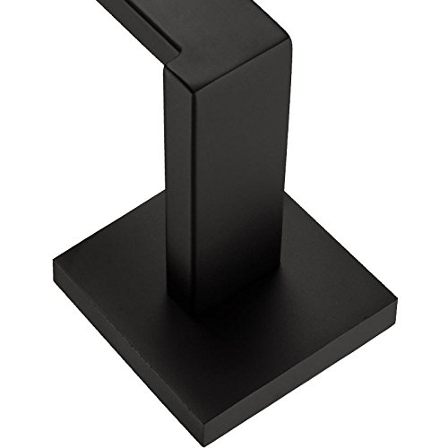 Turs SUS 304 Stainless Steel Bath Towel Holder Hand Towel Ring Hanging Towel Hanger Bathroom Accessories Contemporary Square Style Wall Mount, Matte Black