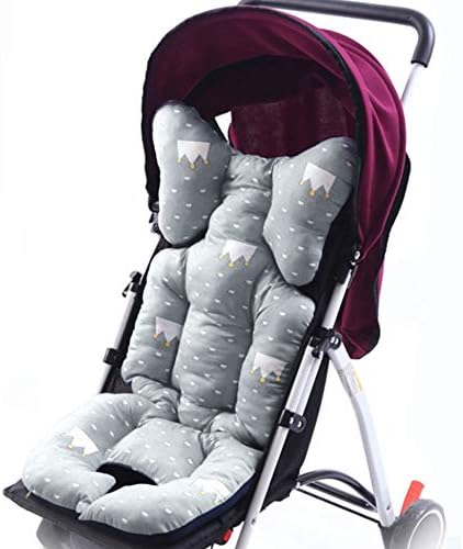 laamei Baby Stroller Cushion Pad, Cotton Breathable Stroller Car High Chair Seat Cushion Liner Mat Cover Protector for Baby Kid Toddler Infants