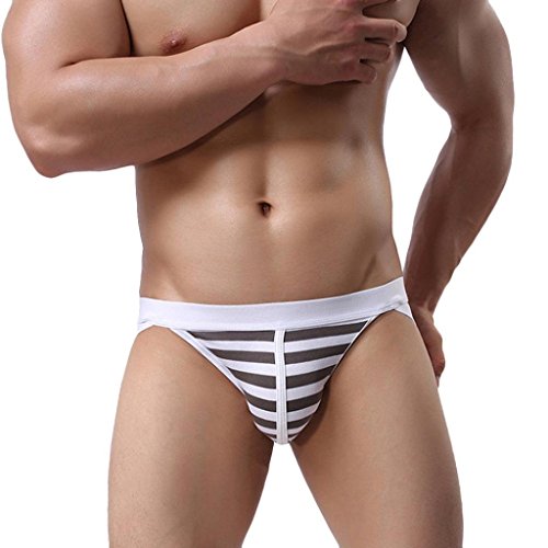Binmer(TM) Mens Hot Sexy Jockstrap Underwear Boxer Brief Shorts Underpants (M, Gray)