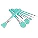 6pcs Silicone Makeup Brush Set Facial Mask Foundation Brushes Eyeshadow Eyebrow Brush Kit (Green)