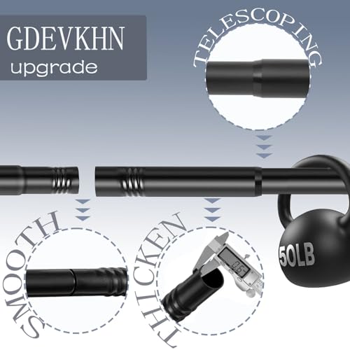 Curtain Poles for Eyelet Curtain Rod Door Curtain Pole Silver Curtain Rod Metal with Adjustable Brackets and Round Finials for Living Room, Bathroom, Bedroom（33-72.8inch, Silver）