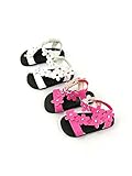 2 pack of Flower Power Sandals: Pink and White | Fits 14