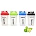 Mix Whip Blend & Shake Clear Classic Colored Screw Top Shaker Bottle Wire Whisk Sport Mixer Smoothie Protein Weight Loss Shakes & Powders Water Bottle