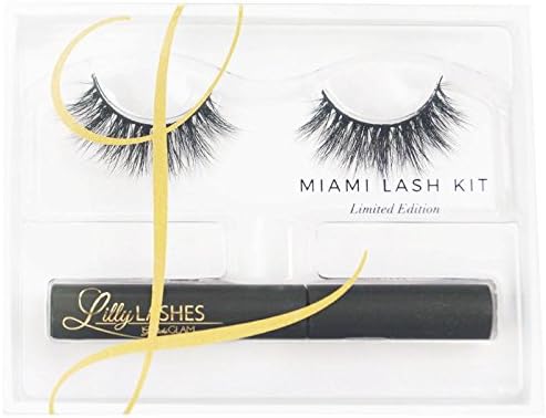 Lilly Lash Kit - 1 Miami 3D Mink Lash and 1 Brush on Adhesive