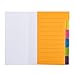 Best Paper Greetings 6-Pack Colored Divider Sticky Notes, Color Coded Index Tab Stickers, Bookmark Page Markers, 360 Ruled Sheets, 3 x 5 Inches