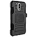 CellJoy Case Compatible with Moto G4 Plus [Ultra Rugged Hybrid] ((ShockProof)) Reinforced Impact Shield Bumper [Heavy Duty] Protection Cover Kickstand [Swivel Belt Clip Holster Combo] (Black)