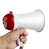 Denshine Mini Bullhorn Megaphone Speaker Foldable Portable Handheld Megaphone Loud Speaker Bullhorn Voice Amplifer