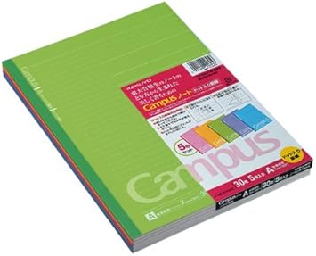 Amazon コクヨ キャンパスノート ドット入り罫線 5色パック A罫 ﾉ 3catnx5 4パックセット ノート 文房具 オフィス用品