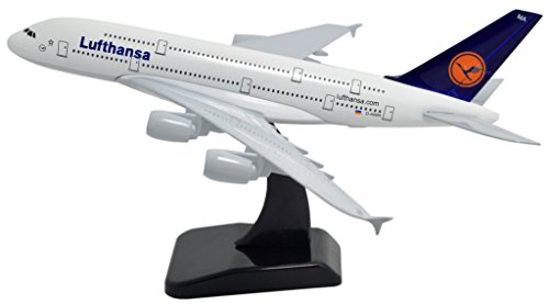 TANG DYNASTY(TM) 1:400 Standard Edition Air Bus A380 Lufthansa Metal Airplane Model Plane Toy Plane Model