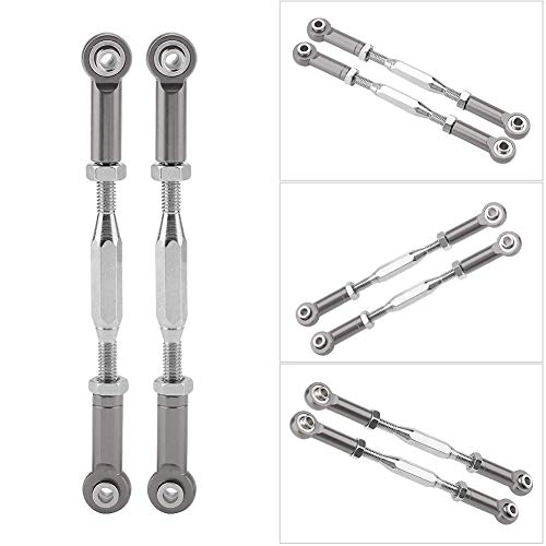 dilwe rc truck steering rods, 2 pcs aluminium alloy steering linkage rods for traxxas slash 1/10 scale rc truck remote control car spare part accessory 