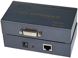 Tolako DVI DVI-D Booster Extender Over Single Cat6 Ethernet Cable 1920x1080p Up to 196 Feet