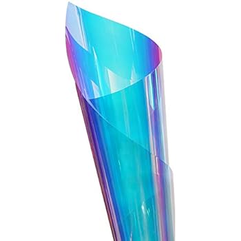 Sunice 27 inches x 79 inches Colorful Decorative Privacy Window Films for Glass Self-Adhesive Anti UV DIY Home Sticker Holographic Glass Sticker