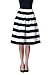 HIKA Women's High Elastic Waist Flare Pleated A-line Midi Skirt (XL, Black)