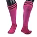 Lian LifeStyle Girl's 1 Pair Knee Length Sports Athletics Socks Striped 003 XXS/XS/S/M