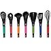 HULLR 7-Piece Kitchen Utensils Cooking Set - Spaghetti Server, Egg Whisk, Turner, Server, Soup Ladle, Solid & Slotted Spoon.
