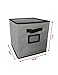 Sodynee Foldable Cloth Storage Cube Basket Bins Organizer Containers Drawers, 6 Pack, Black/Grey