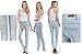 JEANS FOR LOVE Light Blue Womens Denim Stretch Jeans Destroy Skinny Leg Ripped Distressed Pants