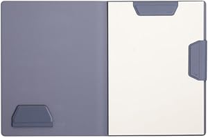 LHiDS Magnetic Business Portfolio Lite Resume Padfolio Organizer with Clipboard, Paper Clip, Writing Pad, Pen/Card Holder, Magnetic Closure for Work, School and More (Midnight Blue, A4/Letter)