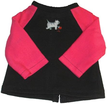 Long Sleeve Doll Clothes - Cat Shirt Fits American Girl Rebecca and Truly Me - Pink Kitty Clothing