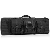 Savior Equipment American Classic Tactical Double Long Rifle Pistol Gun Bag Firearm Transportation Case w/Backpack - 36 Inch Obsidian Black