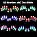 Amazer Light Gloves Finger Lights Up Colorful Flashing Light Gloves for Christmas Xmas Dance Thanksgiving Day Toys Gifts for Birthday Party with More Fun- Black