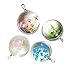 Shappy 24 Pieces 25 mm Round Glass Dome Tiles Clear Cameo with 24 Pieces Pendant Bezel Round Trays (Silver and Clear)