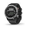Garmin fenix 6 Solar, Solar-powered Multisport GPS Watch, Advanced Training Features and Data, Silver with Black Band