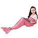 Roluck Mermaid Tail Blanket Handmade Warm Keeper Autumn Winter Blanket for Girls (Pink)