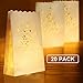 BEICHI 20 Pack Luminary Bags, Christmas Tree Design Candle Bags, Flame Resistant Light Holder, Candleholders Decorations for Wedding, Christmas, Birthday, New Year and Event Occasion, White
