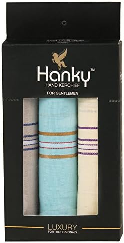 Hanky Handkerchiefs Men's cotton Luxury Series Handkerchiefs (Mild Coloured, Free Size) - Pack of 3