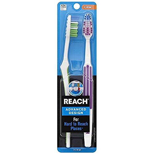 REACH Advanced Design Toothbrushes Firm Full Head Color May Vary 2 ea